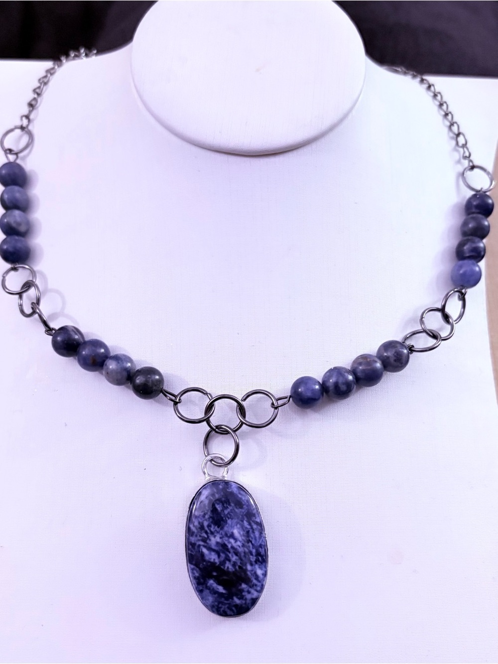 Handcrafted Sodalite Statement Necklace